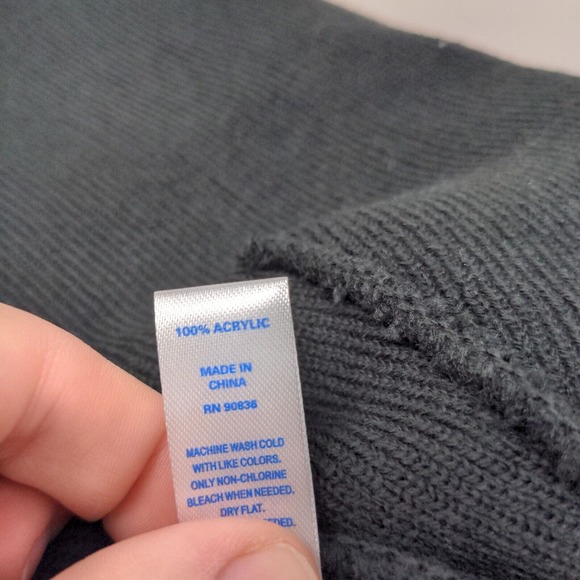 Port & Company Men's Knit Beanie Hat Black Embroidered Veltyma Fungicide Logo - Picture 12 of 12